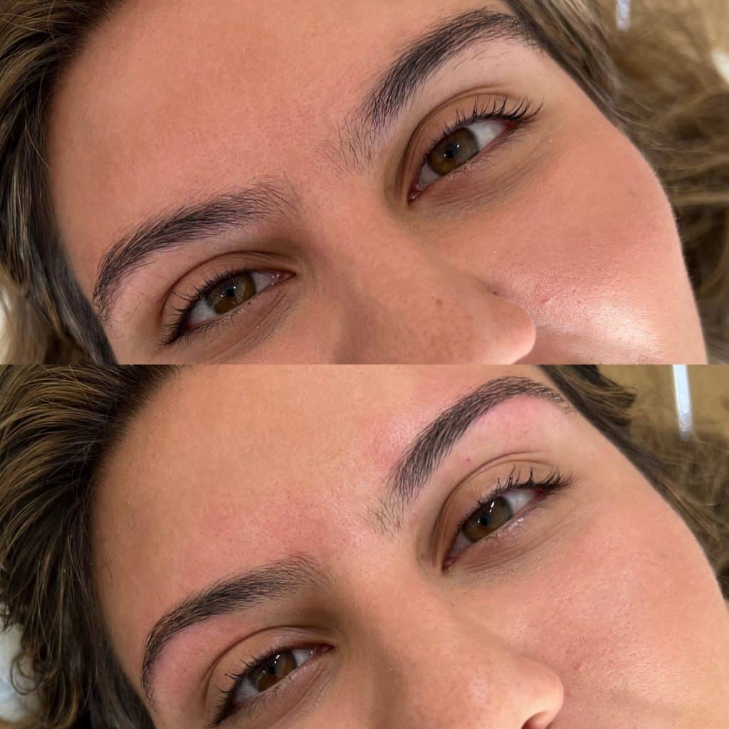 eyebrow shaping before and after pic