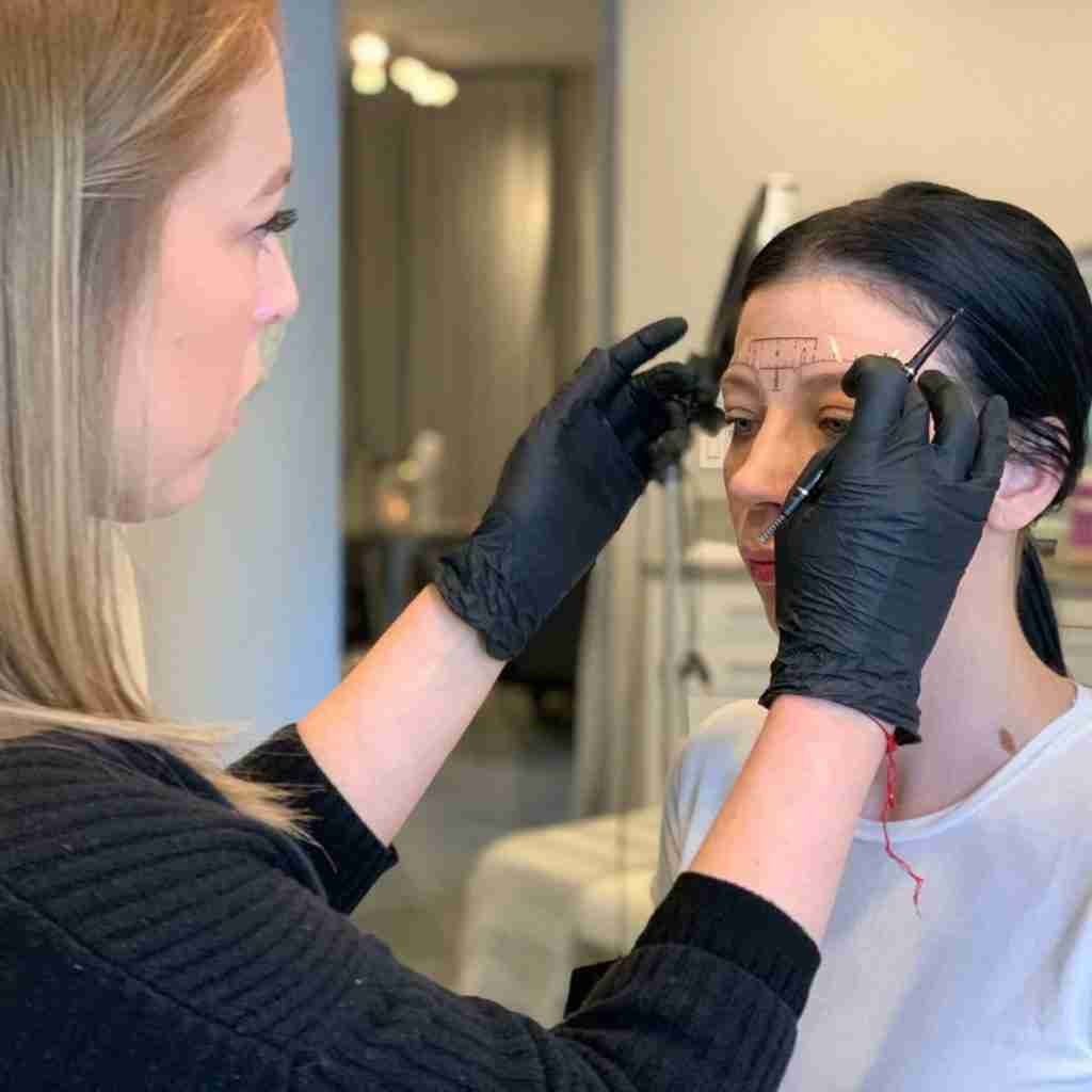 Ombre Powdered Brow Mapping
