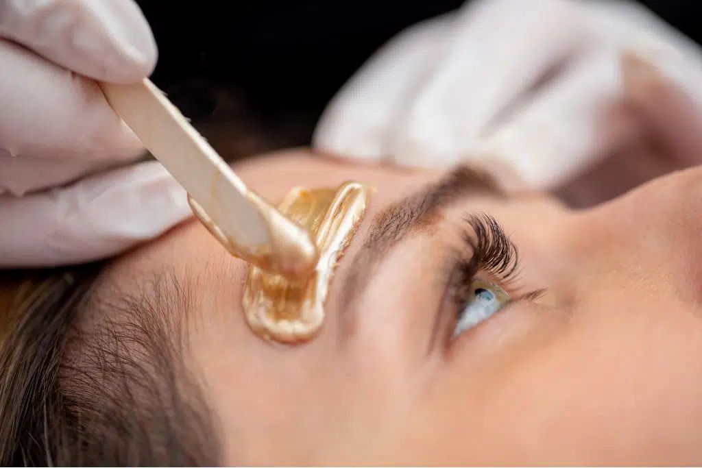 Eyebrow waxing service at The Brow Fixx Brentwood Los Angeles