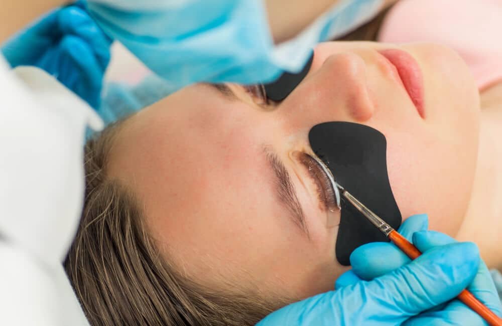 Blog 9 customer getting a lash lift