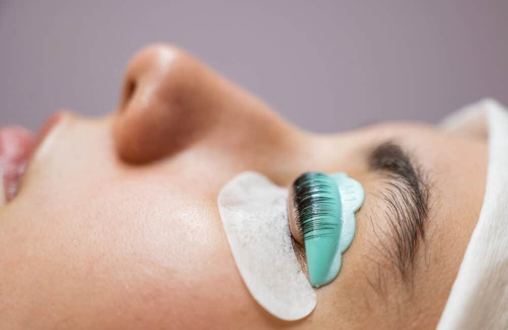 Blog 2 profile view of a lash lift