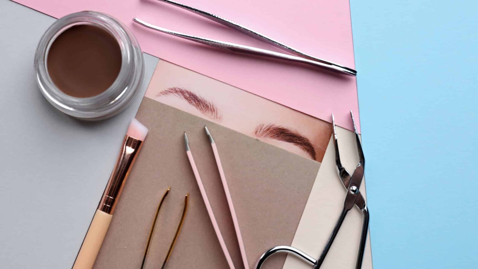 brow tint and eyebrow supplies