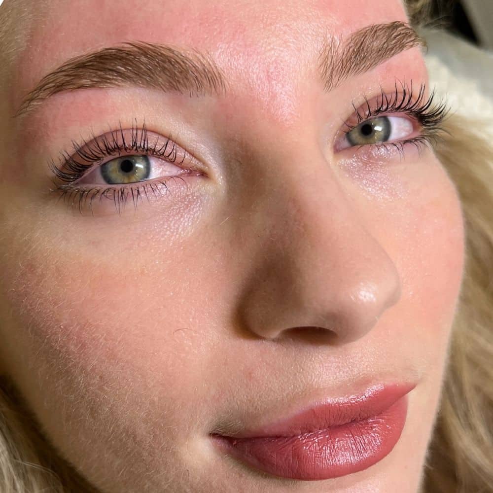 Lash tinting color consultation at The Brow Fixx Santa Monica and Brentwood Los Angeles