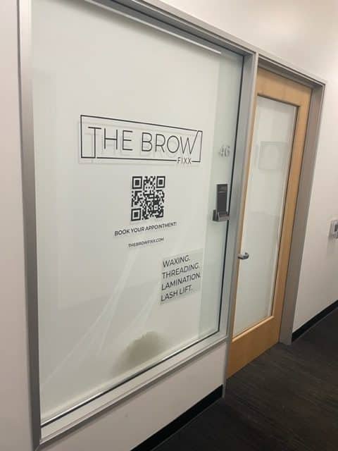 The Brow Fixx Santa Monica salon entrance inside Salon Republic