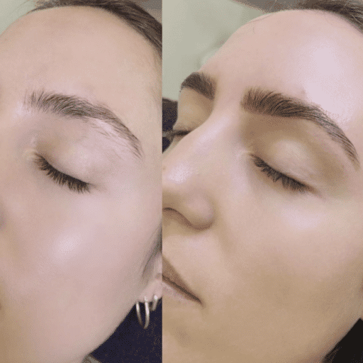 Before and After Eyebrow Tinting Service