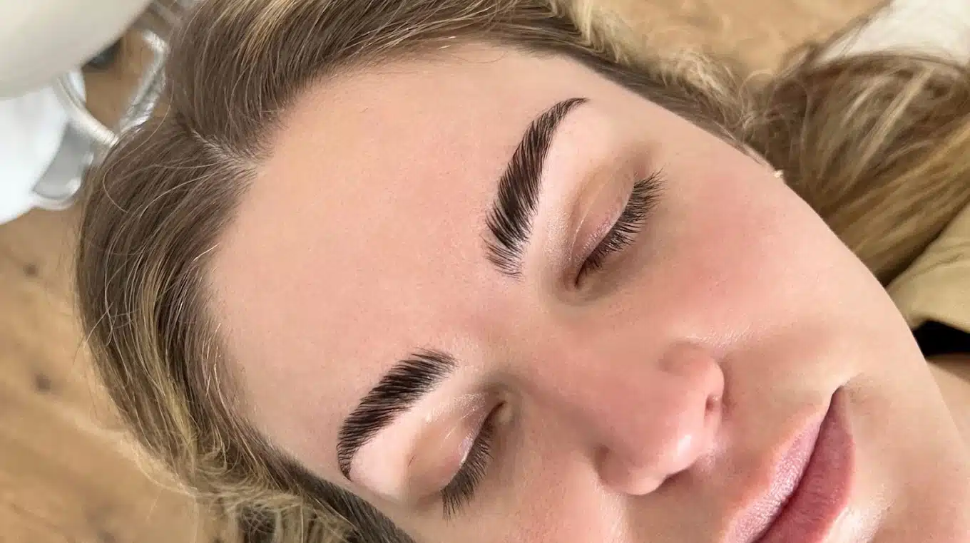 Brow lamination service at The Brow Fixx Brentwood Los Angeles