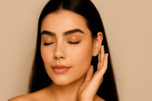 brow wax and threading shaping of the eyebrows