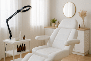 lash lift salon setting at a beauty salon