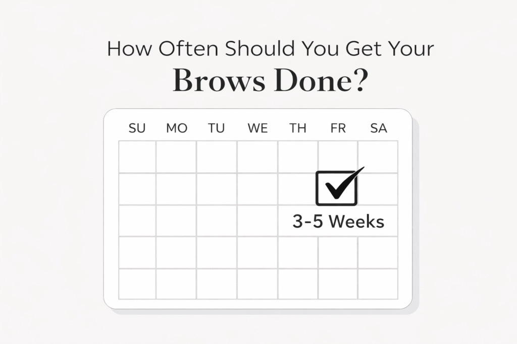 brow wax and shaping schedule