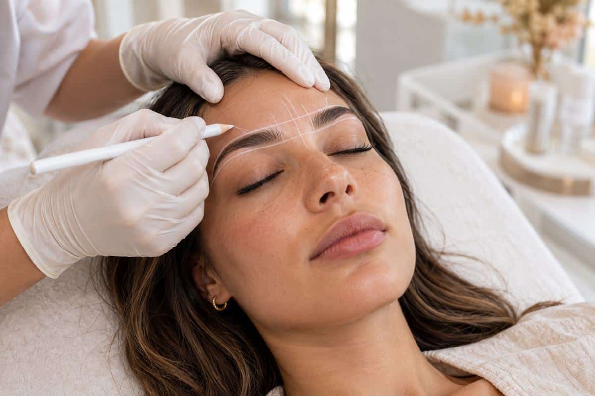 Eyebrow mapping technique for perfect brow shaping at The Brow Fixx