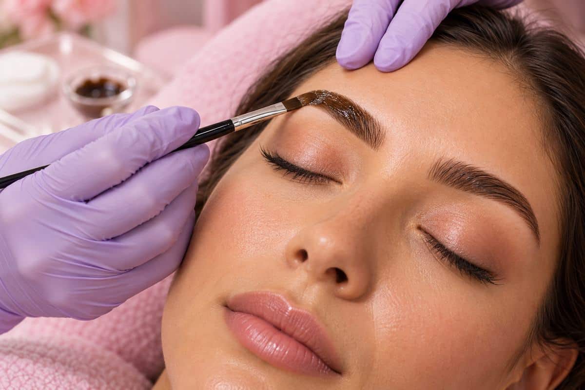 Brow lamination service at The Brow Fixx Austin Texas
