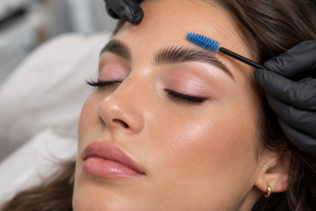 eyebrow waxing to shape brows
