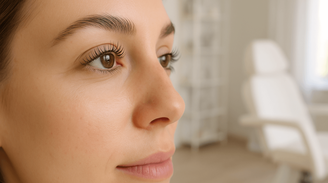 lash lift brow lamination at a salon